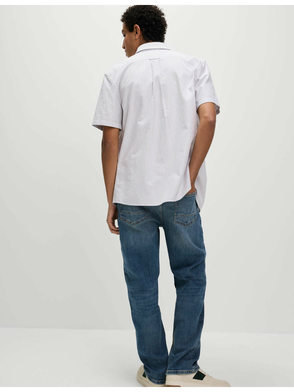 Marks & Spencer Раирана оксфордска риза от памук Marks & Spencer зелена