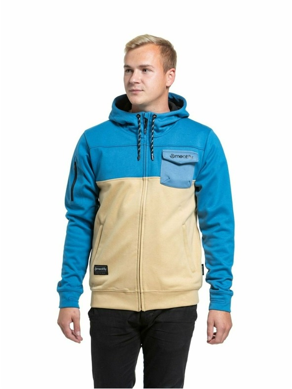 Meatfly Meatfly мъжки технически суитшърт Josh Blue / Light Brown