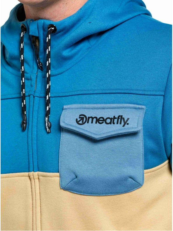 Meatfly Meatfly мъжки технически суитшърт Josh Blue / Light Brown