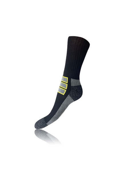 Bellinda OUTDOOR SOCKS - Чорапи за туристическа и работна обувка - черен - жълт