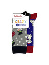Bellinda CRAZY SOCKS 2x - Забавни чорапи 2 чифта - сив - син