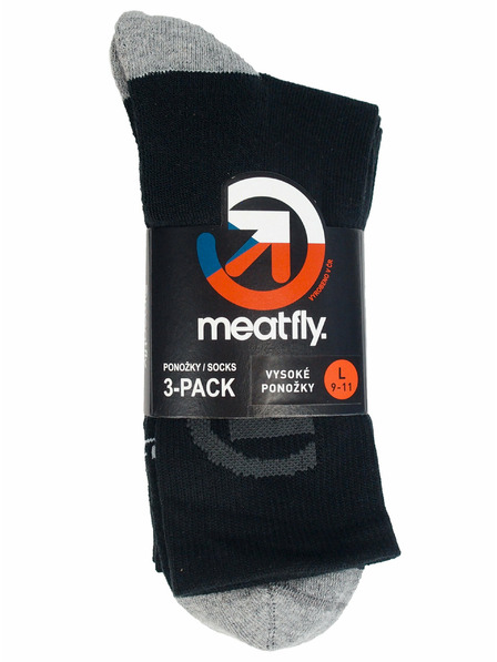 Meatfly Meatfly чорапи Long Triple Pack Bike Black | Черна | Размер