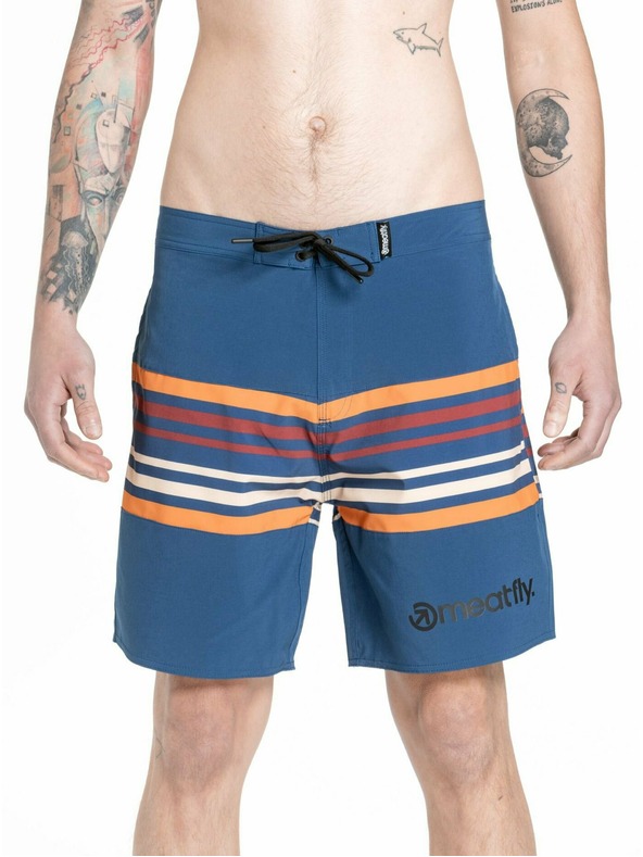 Meatfly Meatfly мъжки бански Ernie Boardshorts 19" Stripes Navy | Синя | Размер
