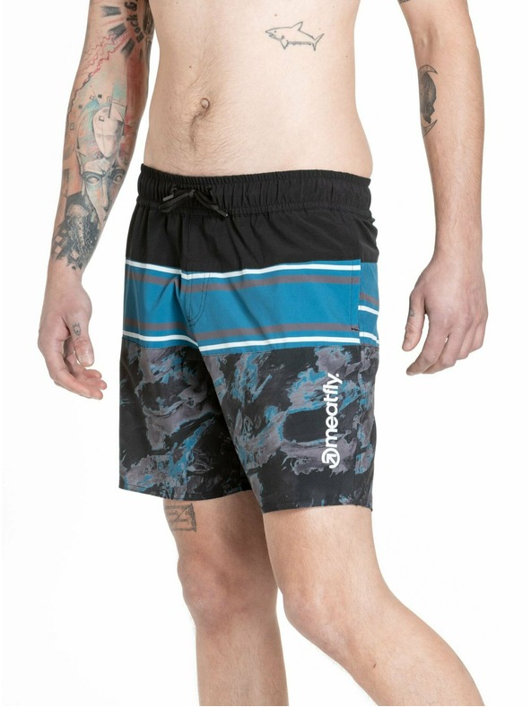 Meatfly Meatfly мъжки бански Keith Boardshorts 17" Mossy Petrol | Синя | Размер