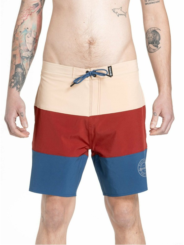 Meatfly Meatfly мъжки бански Ernie Boardshorts 19" Navy / Latte | Синя | Размер