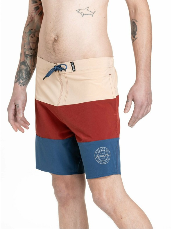 Meatfly Meatfly мъжки бански Ernie Boardshorts 19" Navy / Latte | Синя | Размер