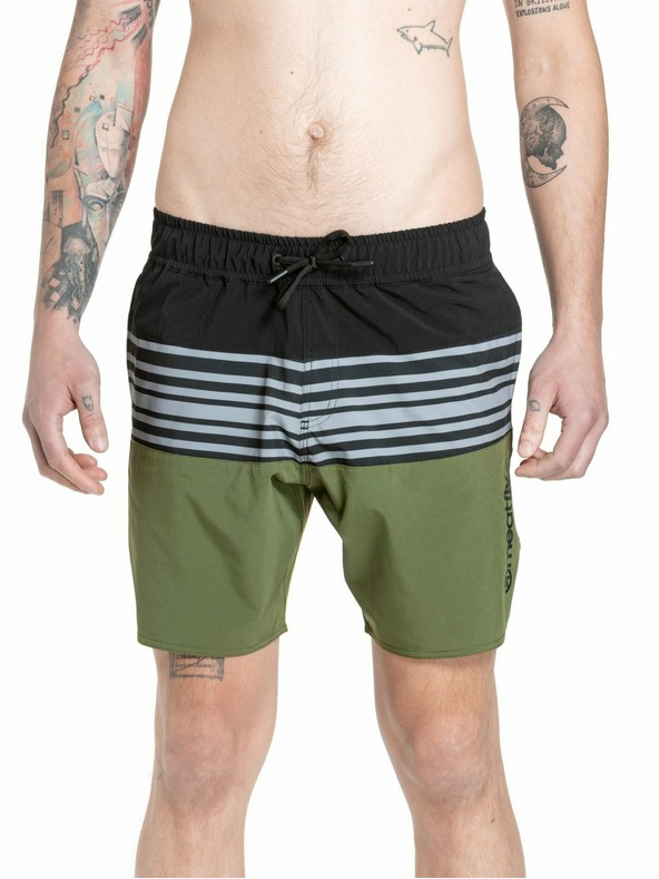 Meatfly Meatfly мъжки бански Keith Boardshorts 17" Olive / Black | Зелена | Размер