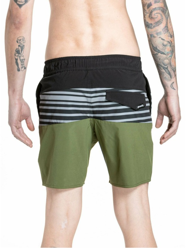 Meatfly Meatfly мъжки бански Keith Boardshorts 17" Olive / Black | Зелена | Размер