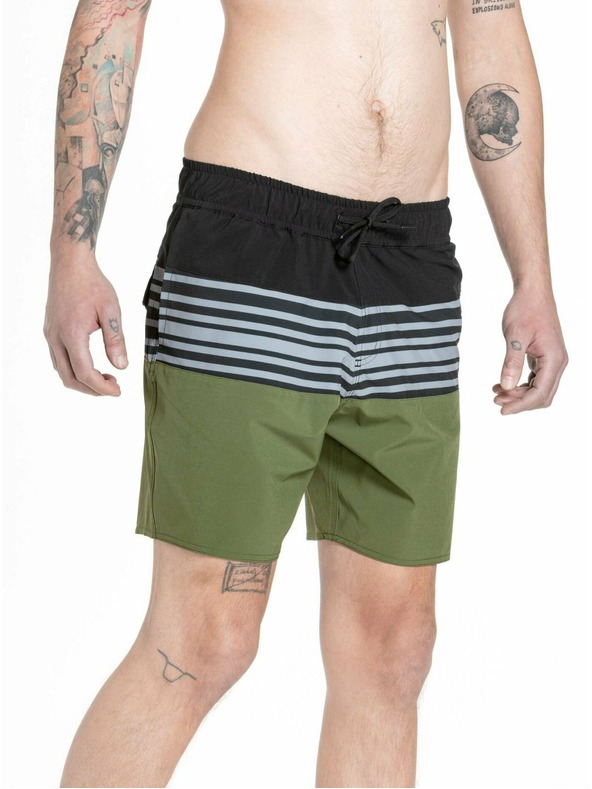 Meatfly Meatfly мъжки бански Keith Boardshorts 17" Olive / Black | Зелена | Размер