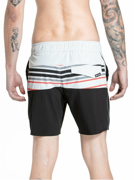Meatfly Meatfly мъжки плувни шорти Keith Boardshorts 17" Light Grey / Red Orange | Сива | Размер