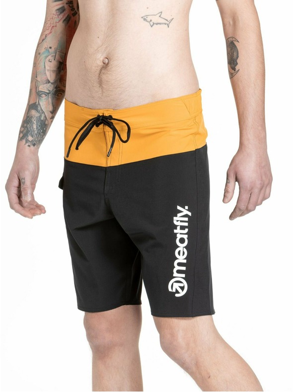 Meatfly Meatfly мъжки плувни шорти Mitch Boardshorts 21" Yellow / Black | Жълта | Размер