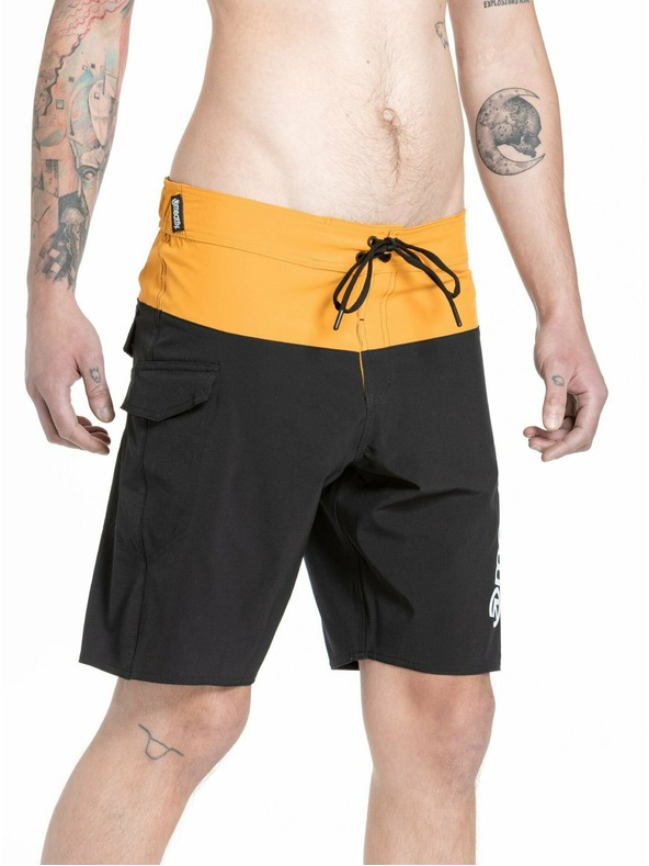 Meatfly Meatfly мъжки плувни шорти Mitch Boardshorts 21" Yellow / Black | Жълта | Размер