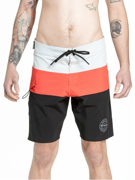 Meatfly Meatfly мъжки плувни шорти Mitch Boardshorts 21" Red Orange / Black | Червена | Размер