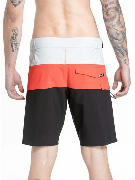 Meatfly Meatfly мъжки плувни шорти Mitch Boardshorts 21" Red Orange / Black | Червена | Размер