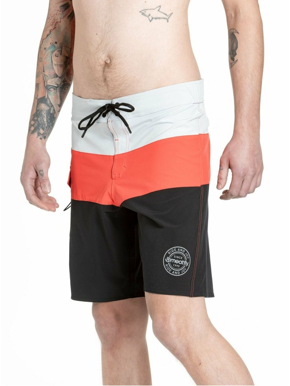 Meatfly Meatfly мъжки плувни шорти Mitch Boardshorts 21" Red Orange / Black | Червена | Размер