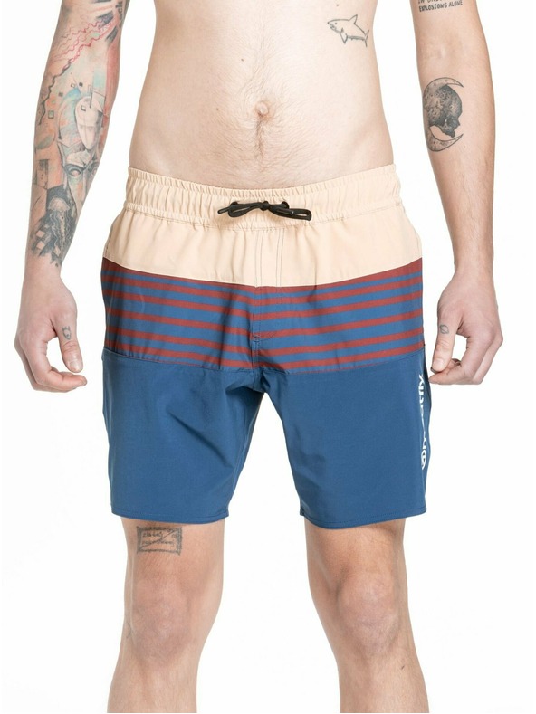 Meatfly Meatfly мъжки плувни шорти Keith Boardshorts 17" Navy / Latte | Синя | Размер