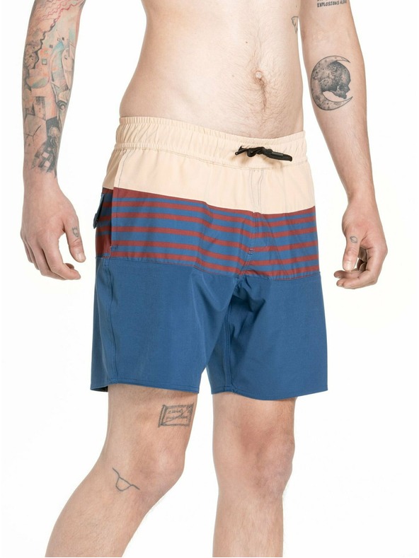 Meatfly Meatfly мъжки плувни шорти Keith Boardshorts 17" Navy / Latte | Синя | Размер