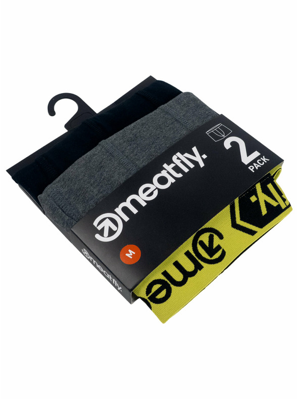 Meatfly Meatfly мъжки боксерки Balboa Boxershorts Double Pack Grey Heather/Black | Черна | Размер