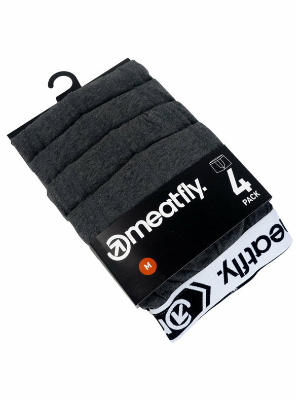 Meatfly Meatfly мъжки боксерки Balboa Boxershorts Four Pack Grey Heather | Сива | Размер