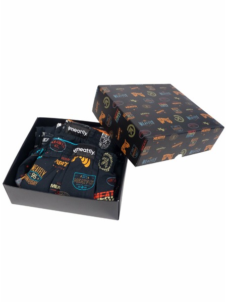 Meatfly Meatfly мъжки слипове Agostino Badges Gift Pack | Черна | Размер