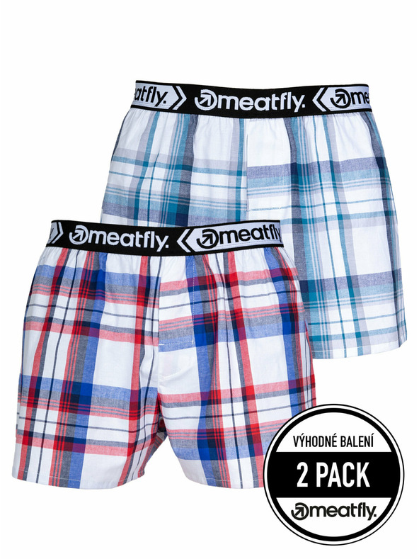 Meatfly Meatfly мъжки боксерки Gigi White Red / Blue | Бели | Размер