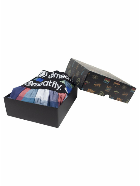 Meatfly Meatfly мъжки боксерки Gigi Navy Red / Green Gift Pack | Червени | Размер