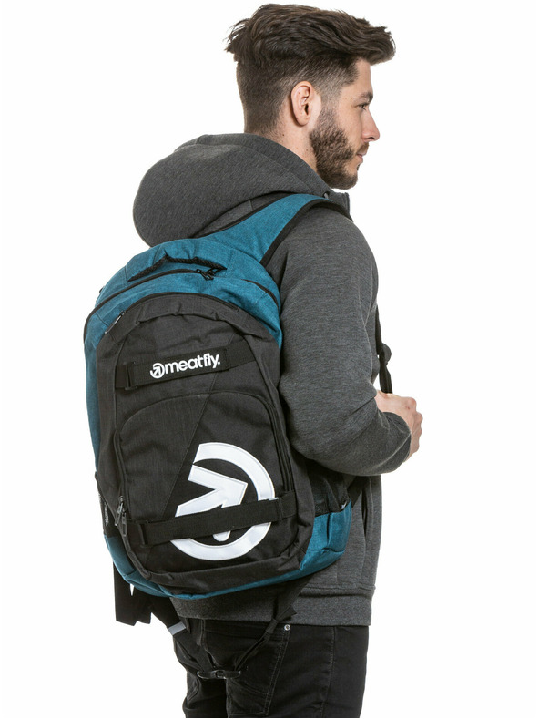 Meatfly Meatfly раница Exile Petrol Heather/Charcoal Heather 24 L + МОЛИВНИК БЕЗПЛАТНО | Синя | Обем 24 L