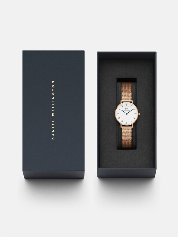 Daniel Wellington Розово-златни дамски часовник Daniel Wellington mesh Petite Melrose