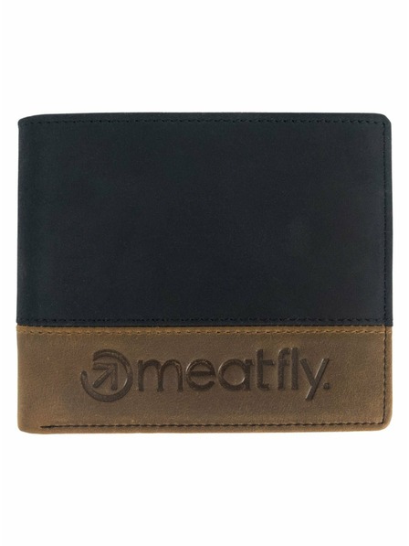 Meatfly Meatfly кожен портфейл Eddie Premium Black/Oak | Черен | Размер
