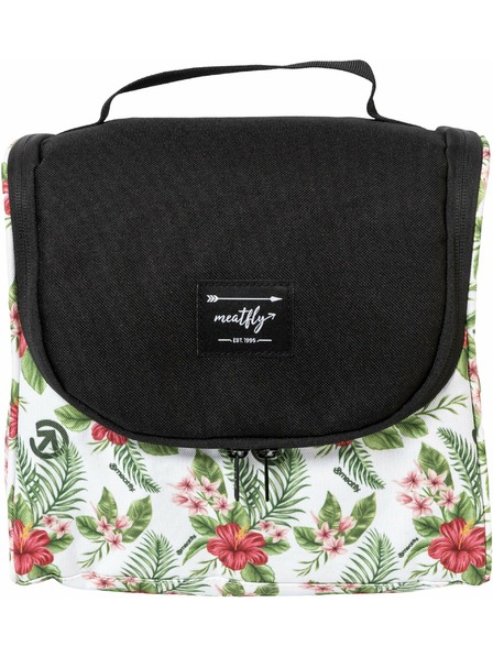 Meatfly Meatfly тоалетна чанта Cara White Tropical | Черна | Обем 6 л