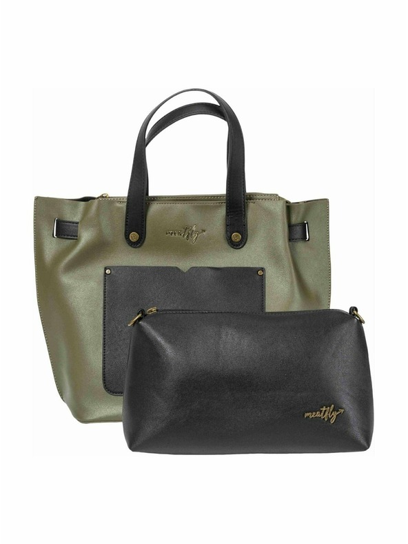 Meatfly Чанта и тоалетна чантичка Meatfly Alma Olive