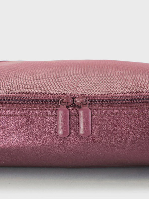 Heys Комплект от пет пътни торбички в тъмно розов цвят Heys Metallic Packing Cube 5pc