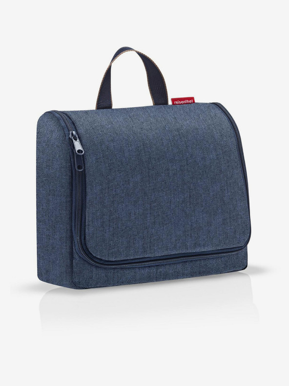 Reisenthel Тъмносиня козметична чанта Reisenthel Toiletbag XL Herringbone Dark Blue