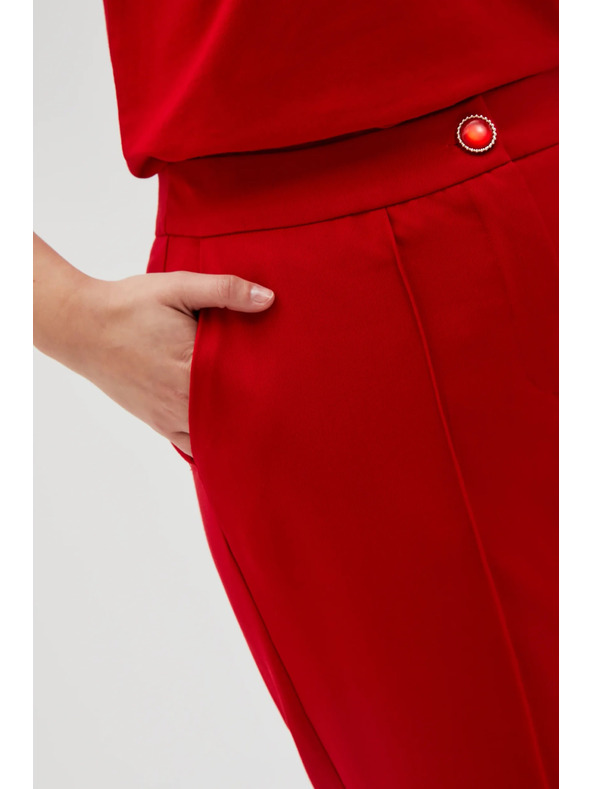 Moodo Дамски червени панталони Moodo
