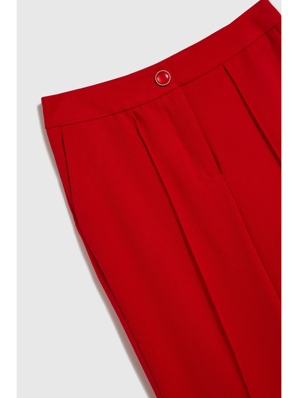 Moodo Дамски червени панталони Moodo