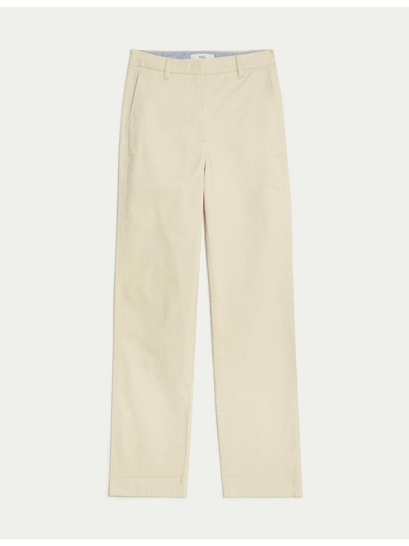Marks & Spencer Прави chino панталони Marks & Spencer бежов