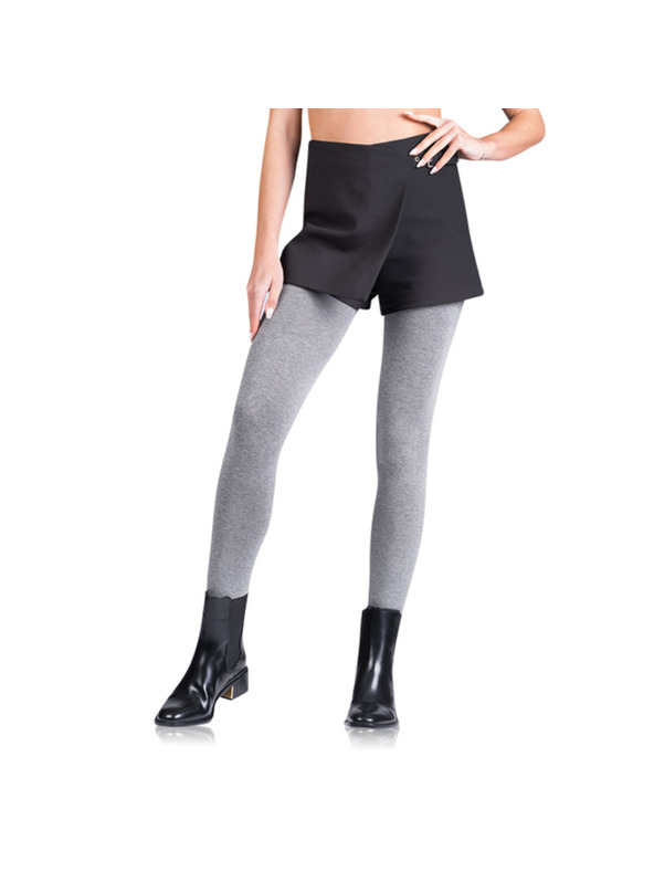 Bellinda FLEECE COTTON 100 DEN - Непрозрачни чорапогащи - сиво