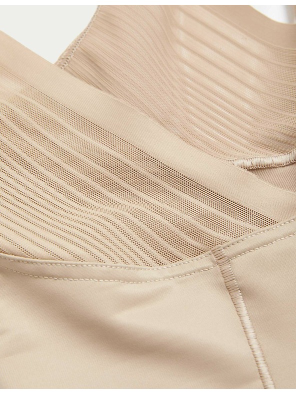 Marks & Spencer Оформящо силно стегнато боди с технология Define™ Marks & Spencer бежово