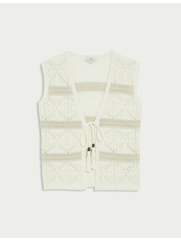 Marks & Spencer Стеснена текстурирана жилетка Marks & Spencer