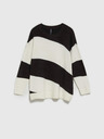 Moodo Бяло-черен дамски пуловер Moodo