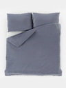 Kvalitex Сатенено спално бельо с ивица 140x200, 70x90cm тъмносиво Kvalitex