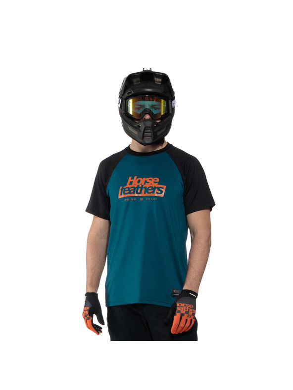 Horsefeathers Колоездачна фланелка Spike петролено зелена HORSEFEATHERS