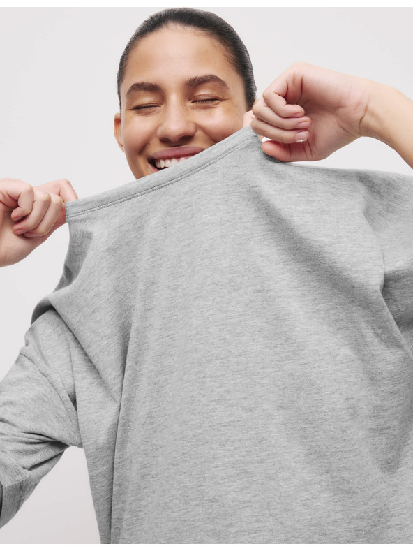 Marks & Spencer Къс карирван комплект от чист памук Marks & Spencer сив