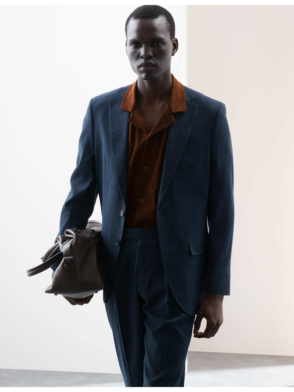 Marks & Spencer Текстурирана риза от чист памук Marks & Spencer