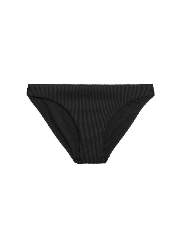 Marks & Spencer Рипсени долни части на бански с висока извивка Marks & Spencer черен