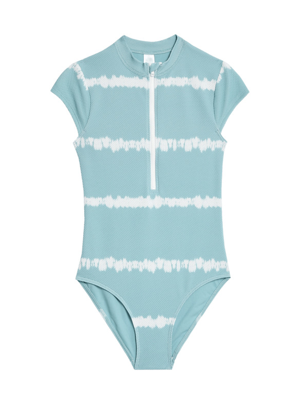 Marks & Spencer Раирани бански с вграден цип (6-16 години) Marks & Spencer зелено