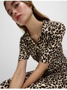 Marks & Spencer Риза миди рокли с животински принт Marks & Spencer бежово