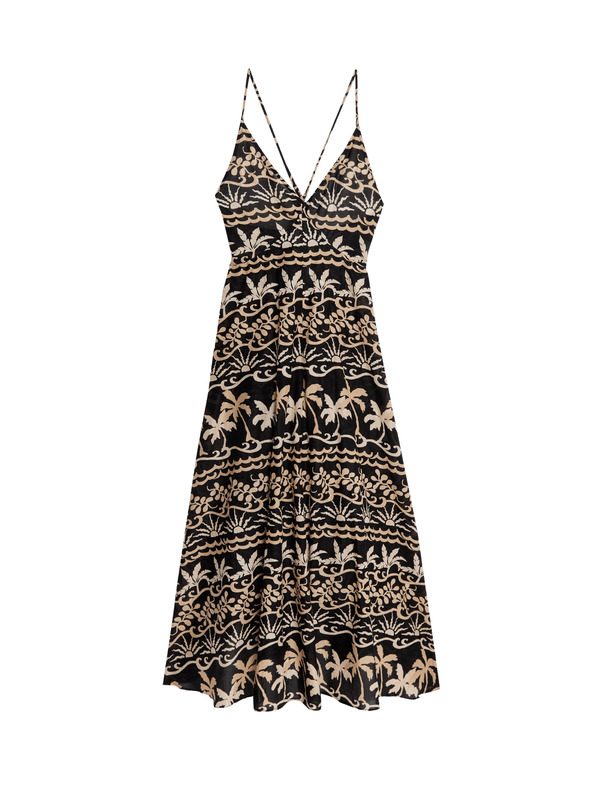 Marks & Spencer Плажни рокли с V-образно деколте и принт, от чист памук Marks & Spencer