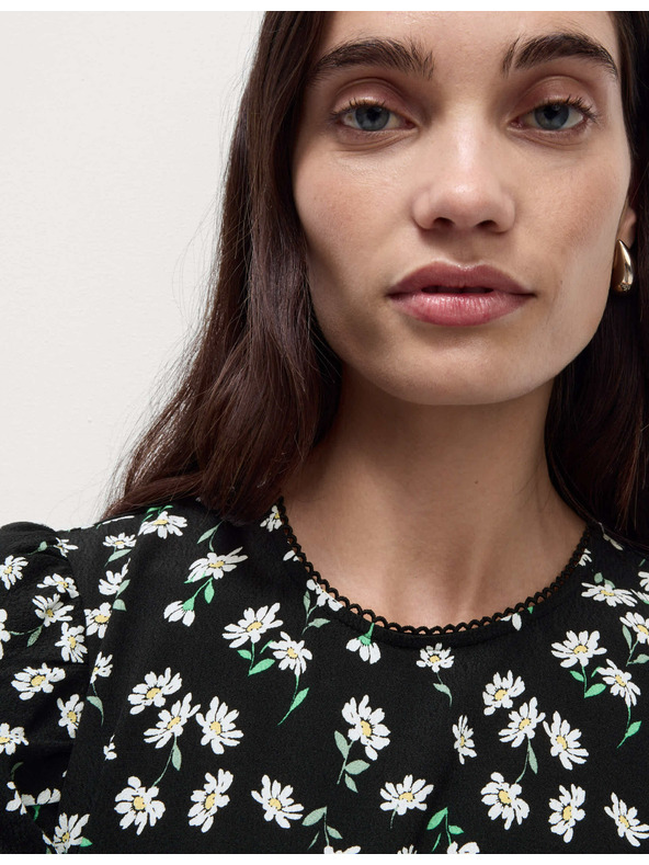 Marks & Spencer Флорални неформални миди рокли с кръгло деколте и връзки Marks & Spencer