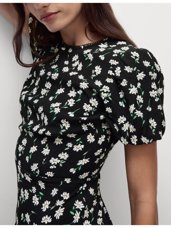 Marks & Spencer Флорални неформални миди рокли с кръгло деколте и връзки Marks & Spencer